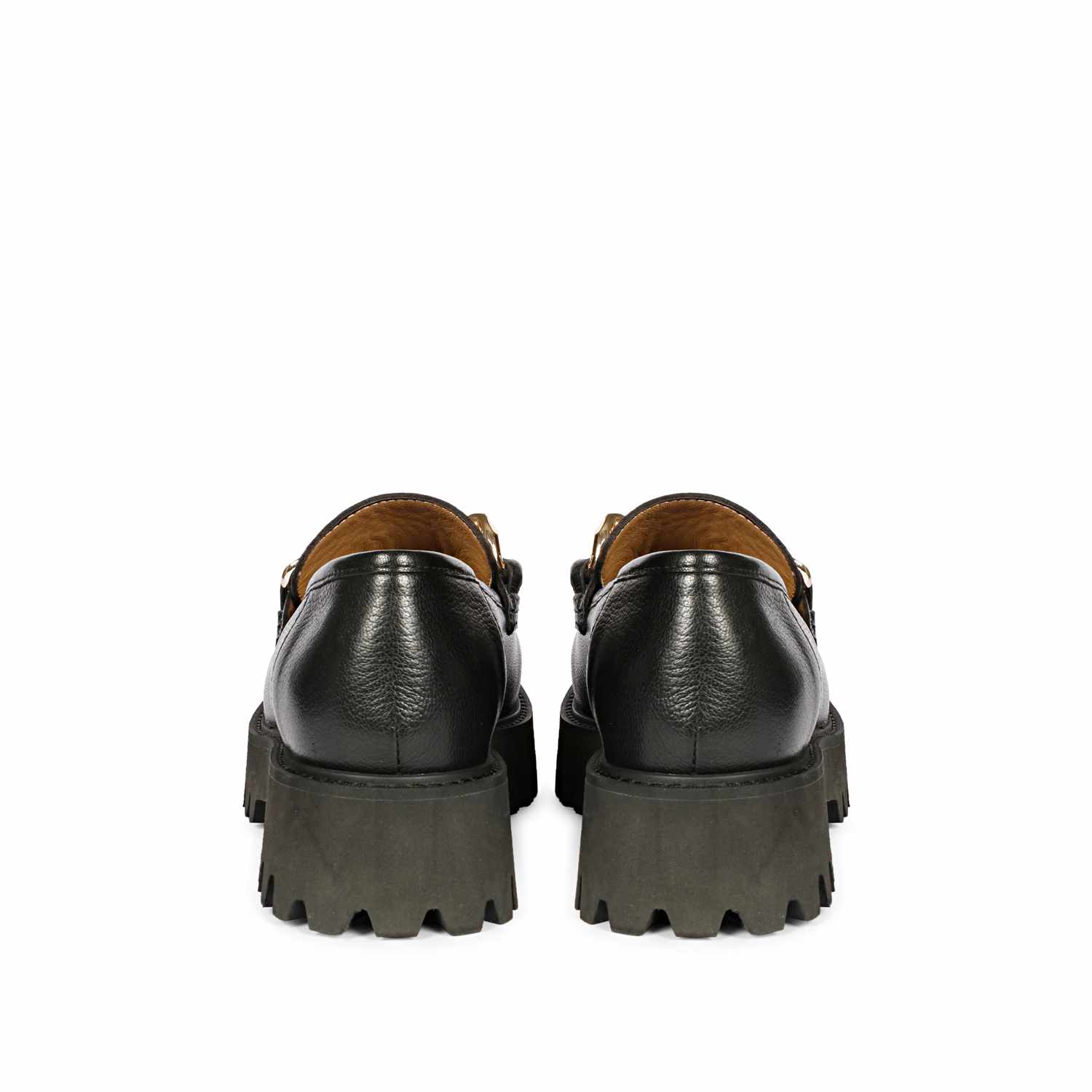 Saint Clara Black Leather Moccasins - Image 5