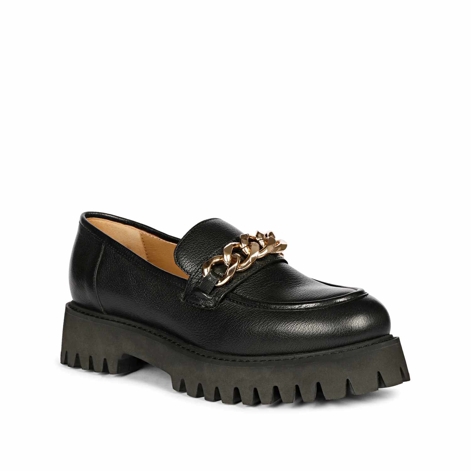 Saint Clara Black Leather Moccasins - Image 6