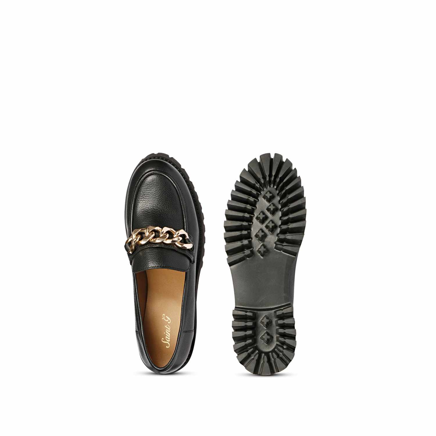 Saint Clara Black Leather Moccasins - Image 8