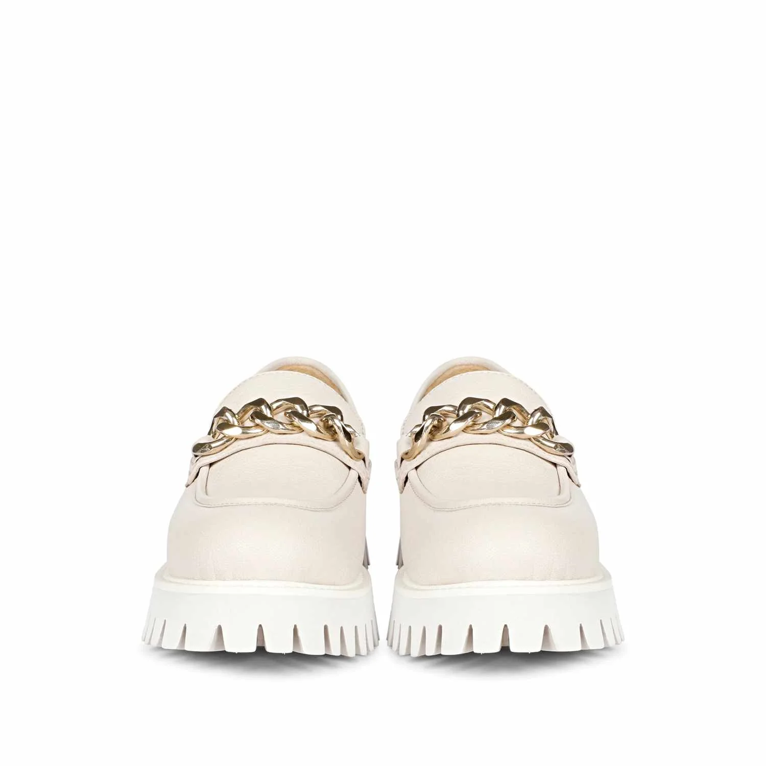 Saint Clara Offwhite Leather Moccasins - Image 3
