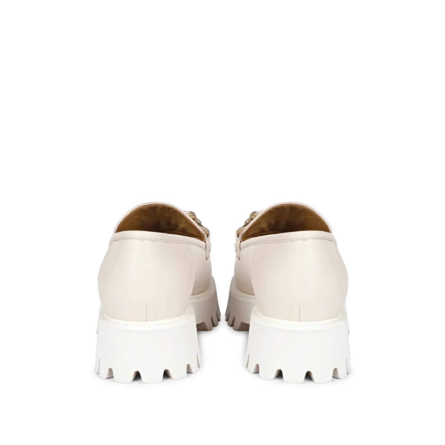 Saint Clara Offwhite Leather Moccasins - Image 5