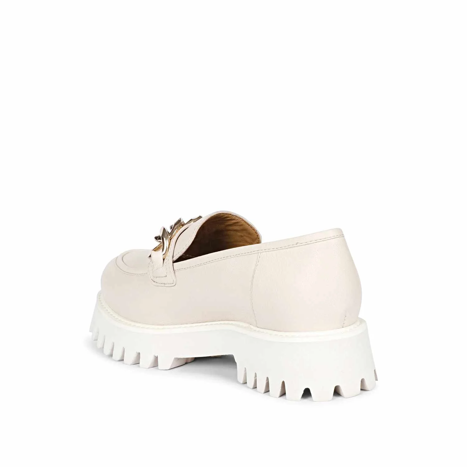 Saint Clara Offwhite Leather Moccasins - Image 7