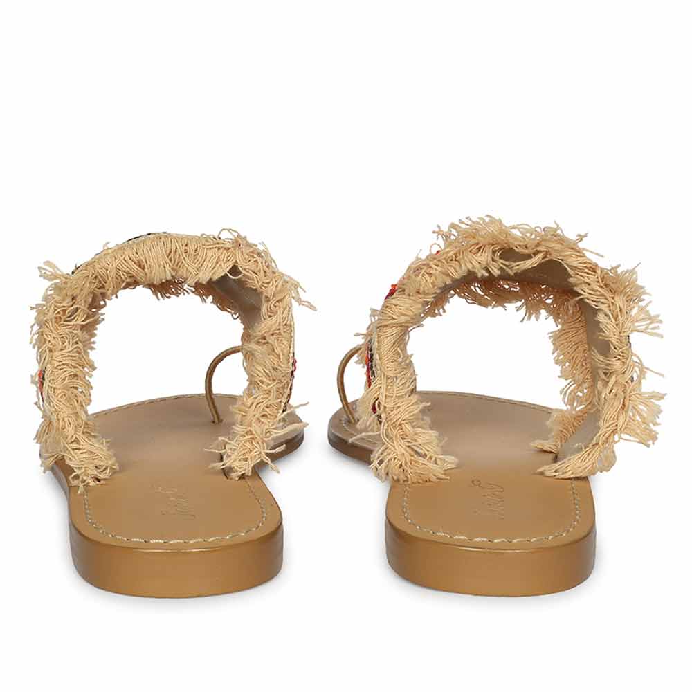 Saint Coral Leather Flat - Image 6