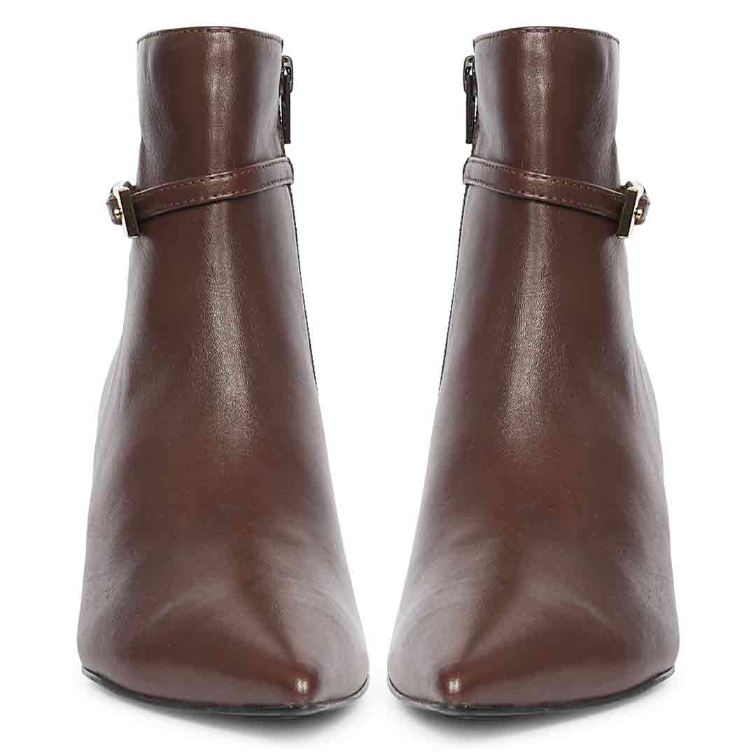 Saint Darcie Buckle Decor Napa Ankle Boots - Image 4