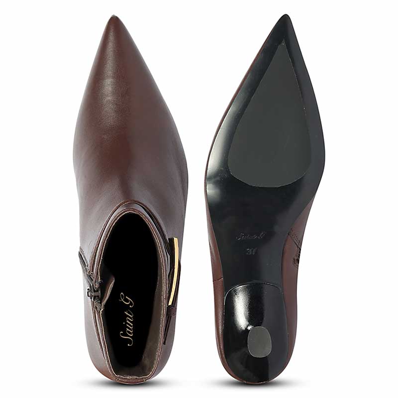 Saint Darcie Buckle Decor Napa Ankle Boots - Image 6