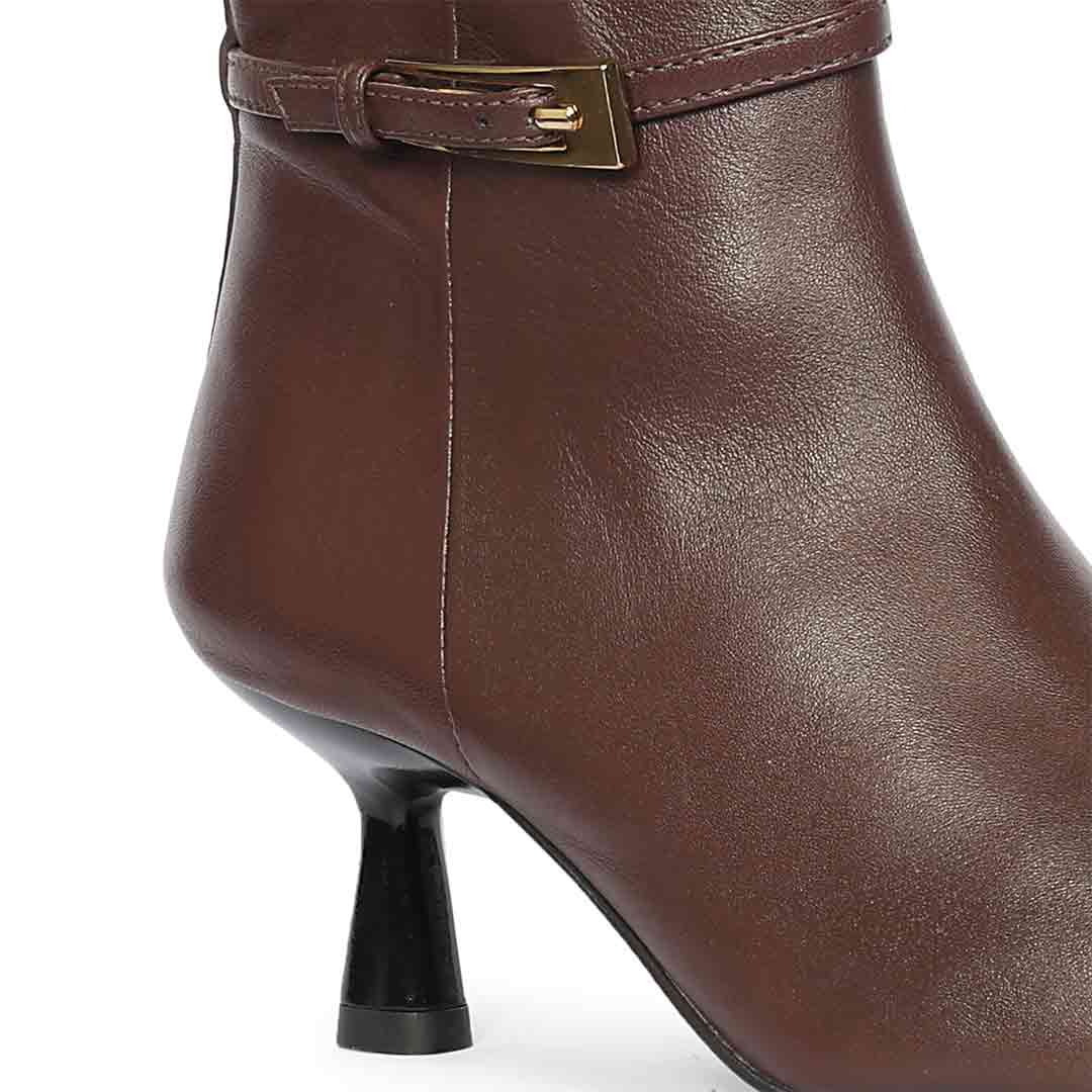 Saint Darcie Buckle Decor Napa Ankle Boots - Image 7
