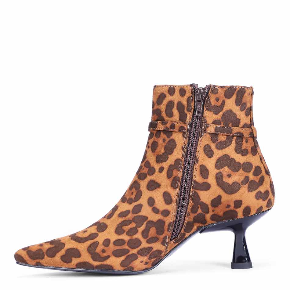 Saint Darcie Buckle Decor Leo Pony Print Ankle Boots - Image 3