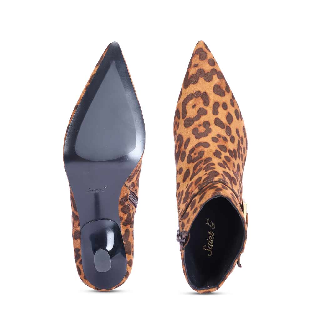 Saint Darcie Buckle Decor Leo Pony Print Ankle Boots - Image 7