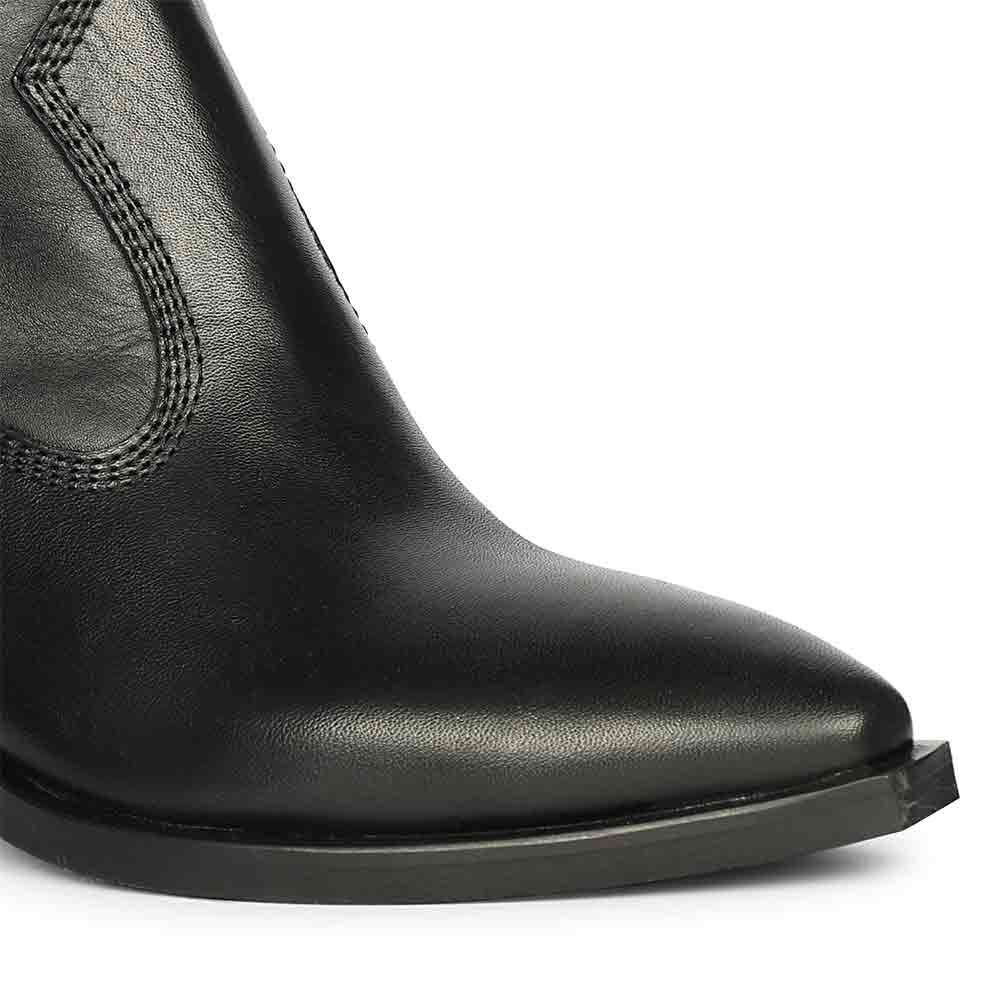 Saint Juana Handwoven Black Leather Ankle Boots - Image 7