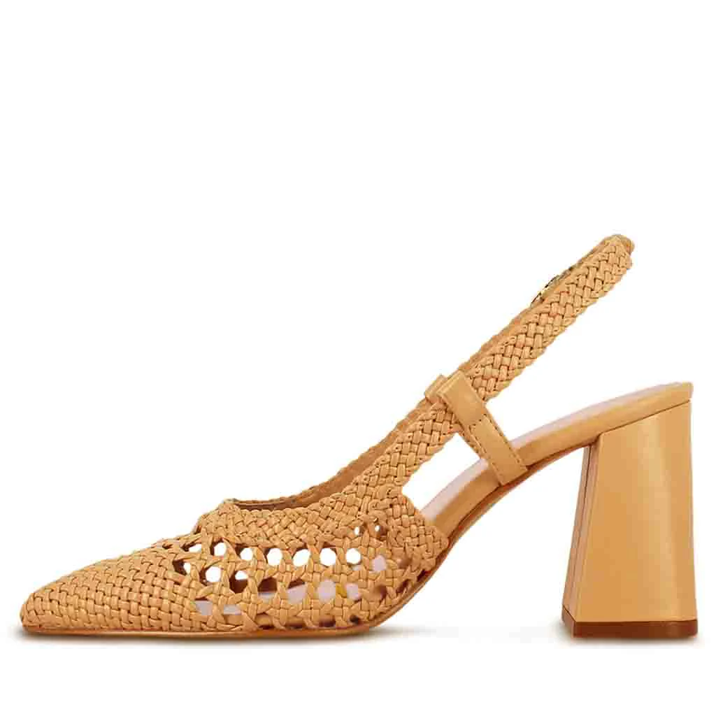 Saint Delaney Ocra Hand Woven Leather Block Heels - Image 4