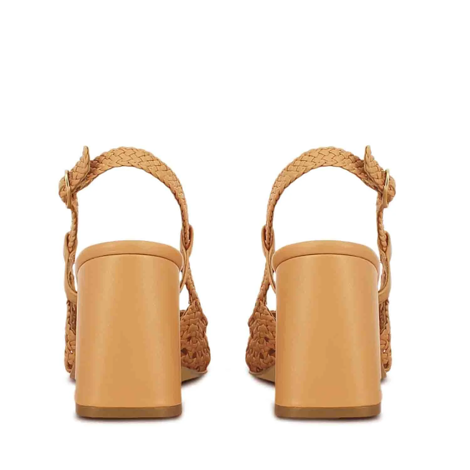 Saint Delaney Ocra Hand Woven Leather Block Heels - Image 5
