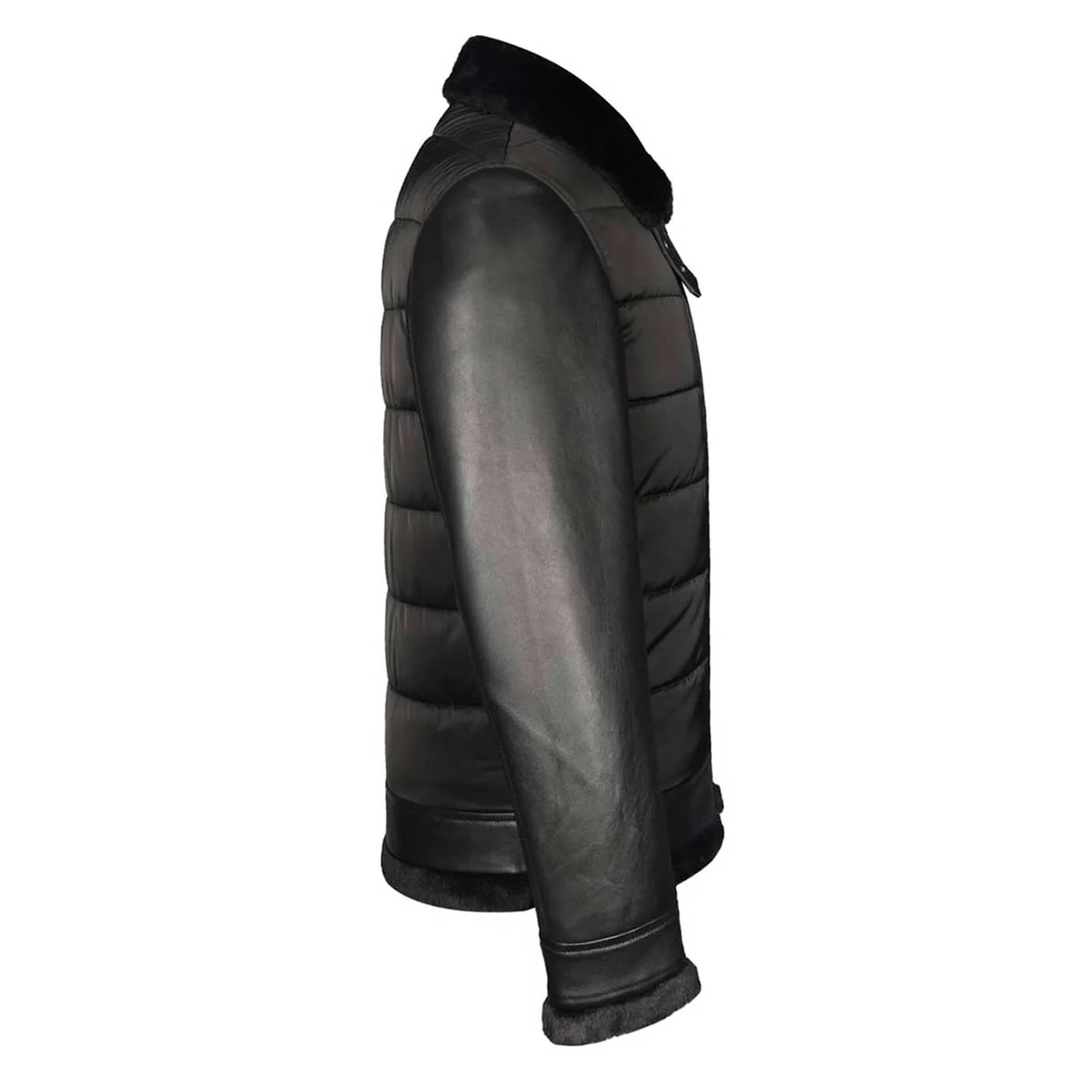 Saint Denis Black Leather Men's Jackets - Image 5