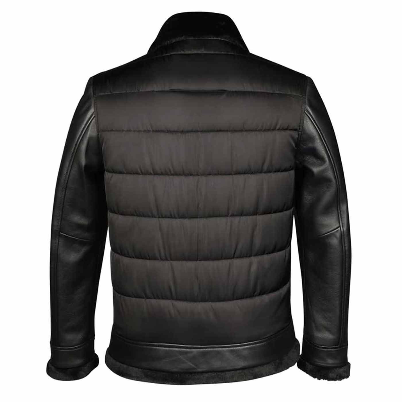 Saint Denis Black Leather Men's Jackets - Image 6