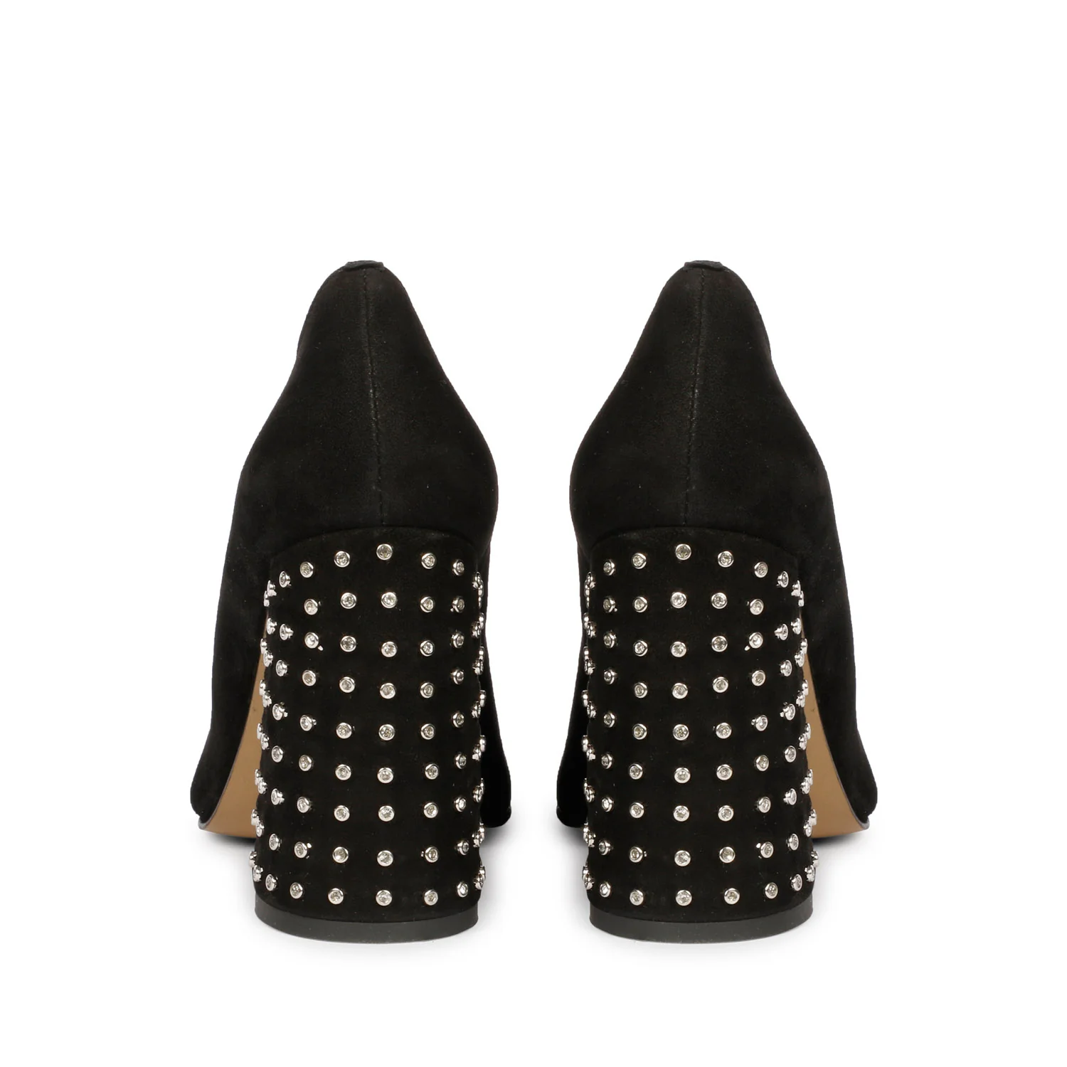 Saint Destiny Crystal Embellished Black Suede Leather Pumps - Image 6