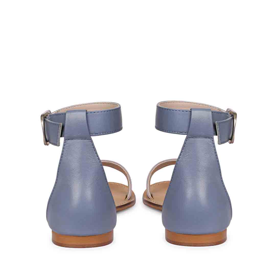 Saint Donelle Zip Decor Lilac Leather Sandals - Image 6