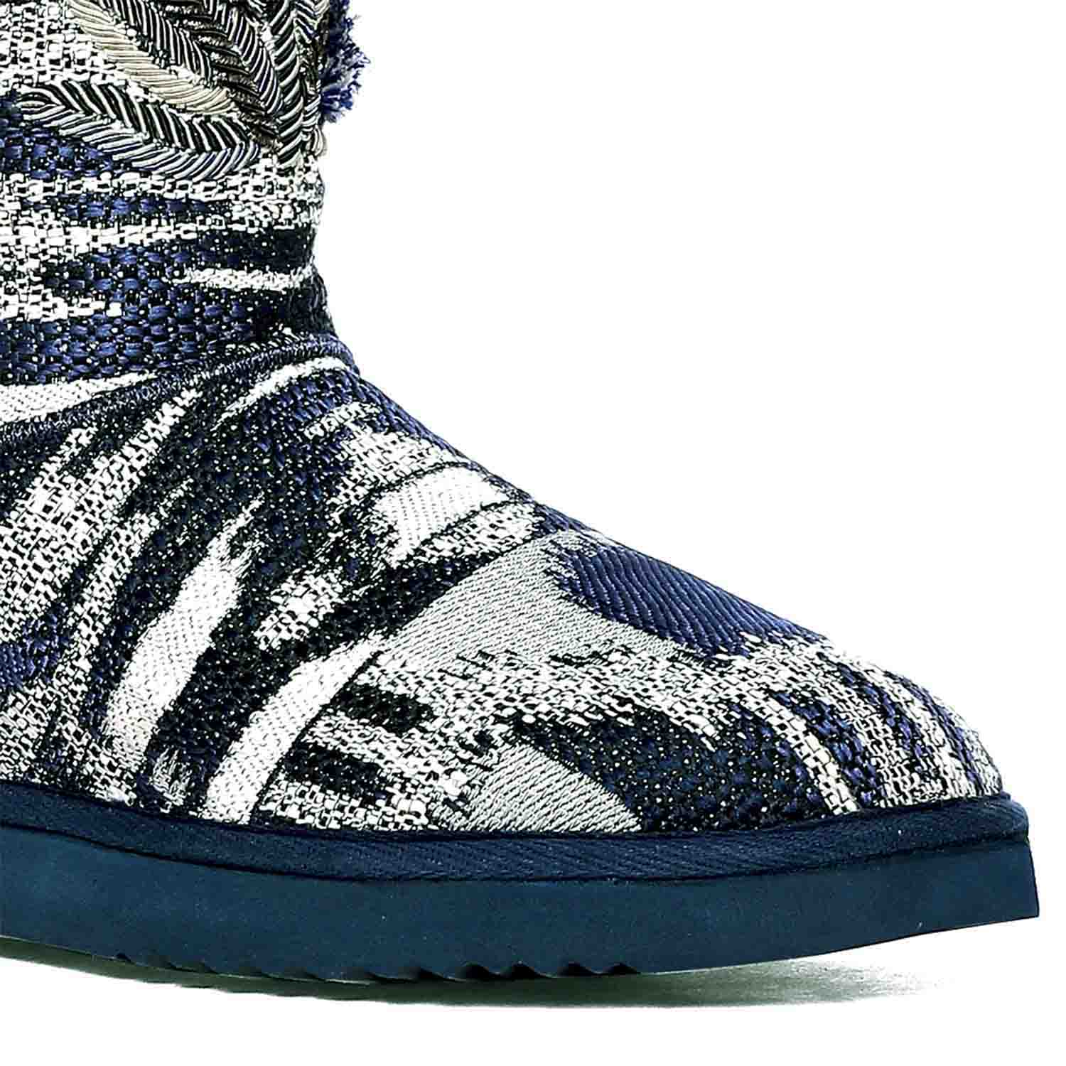 Saint Dorothea Hand Embroidered Italian Fabric Snug Boots - Image 9