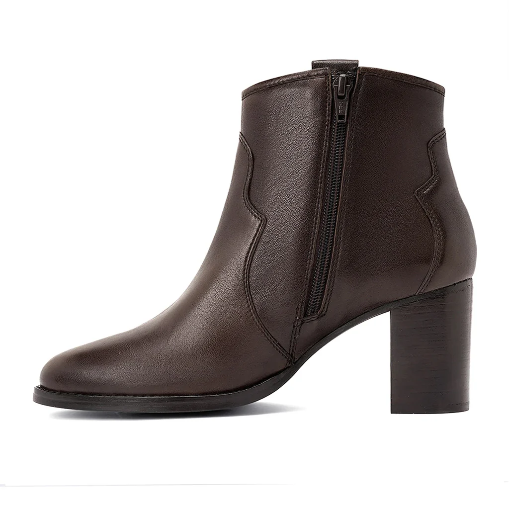 Saint Dorothy Brown Leather Ankle Boots - Image 4