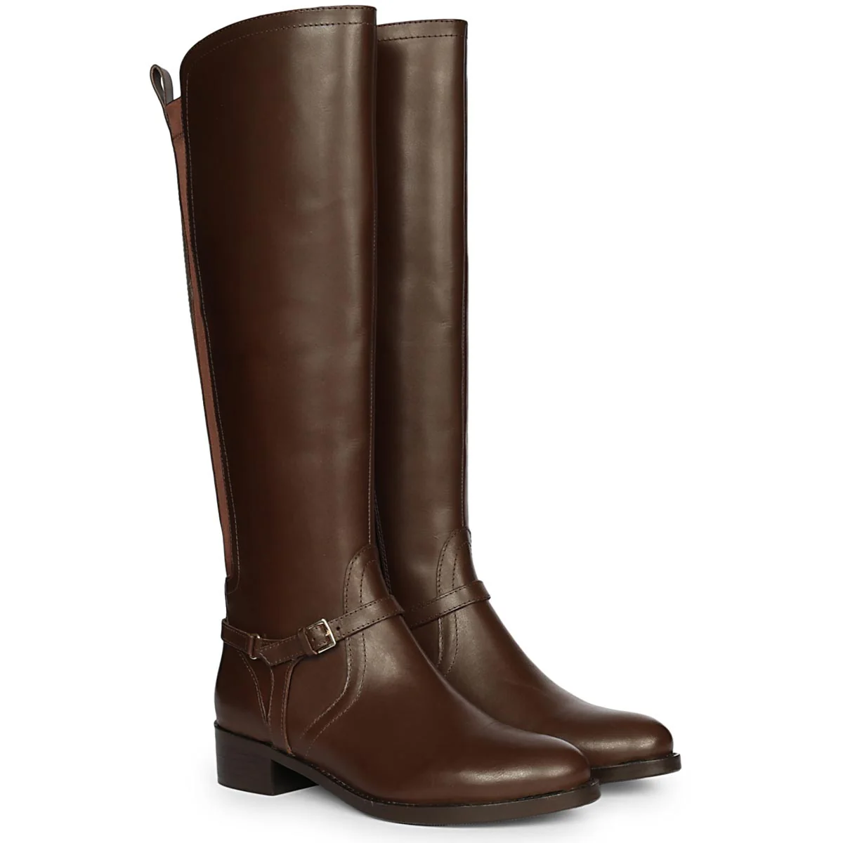 Saint Drusilla Brown Leather Knee High Boots - Image 2