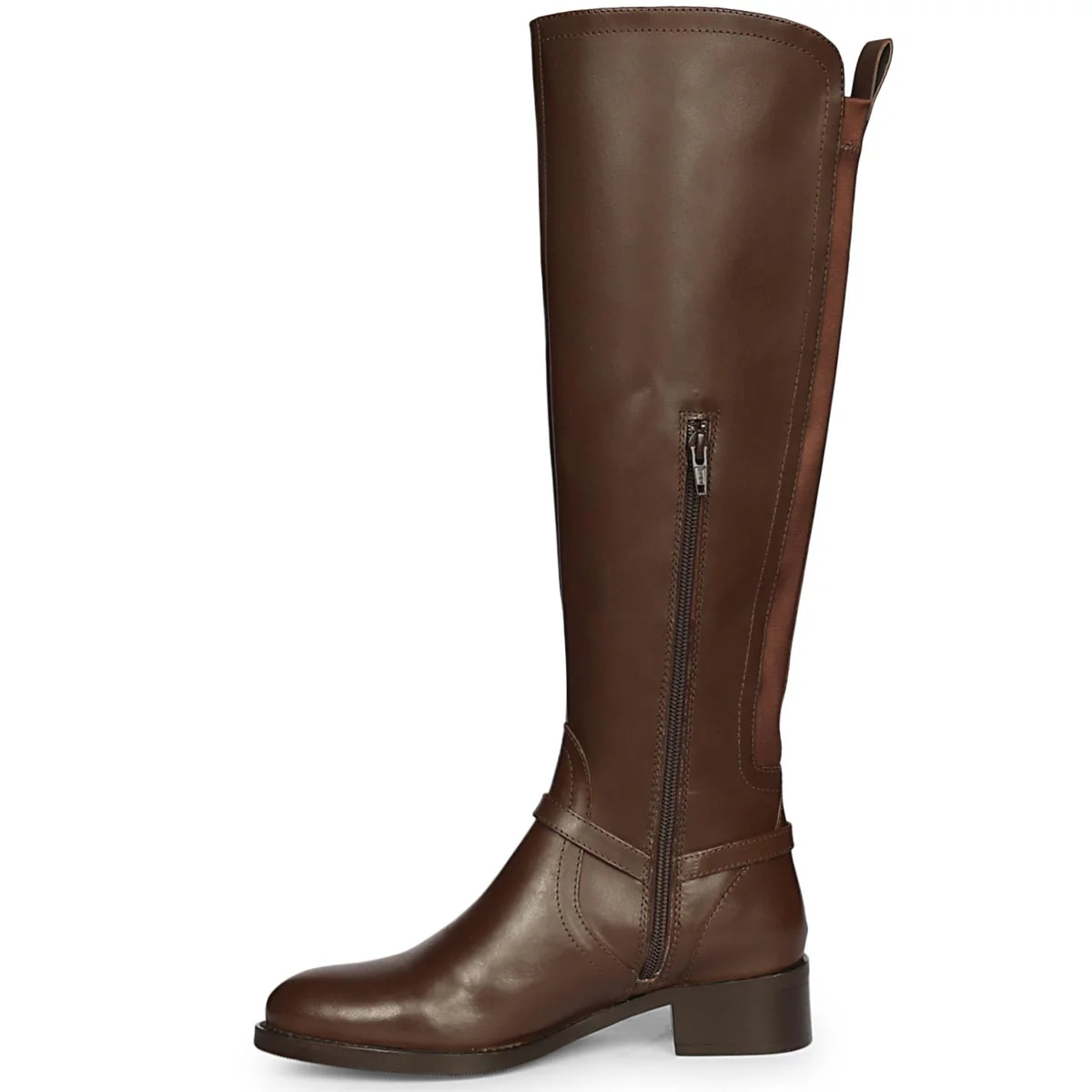 Saint Drusilla Brown Leather Knee High Boots - Image 3