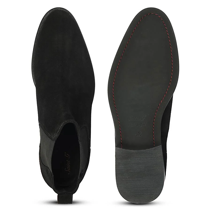 Saint Dylan Black Suede Leather Chelsea Boots - Image 7