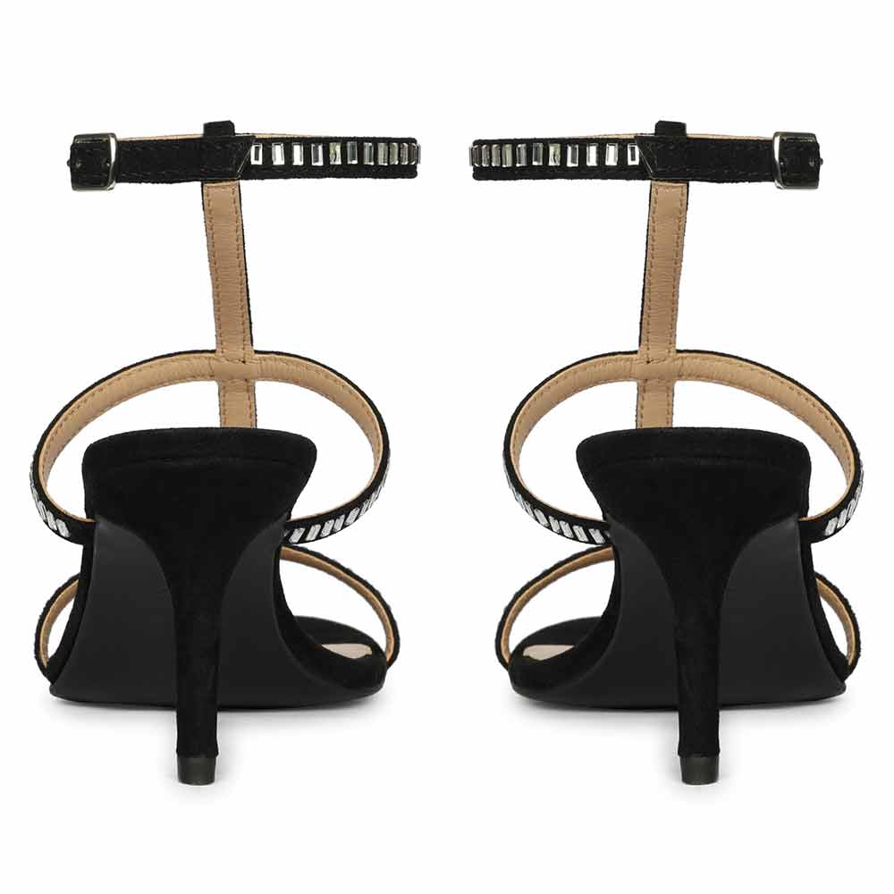 Saint Dylan Strass-Embellished Black Leather Stilettos - Image 6