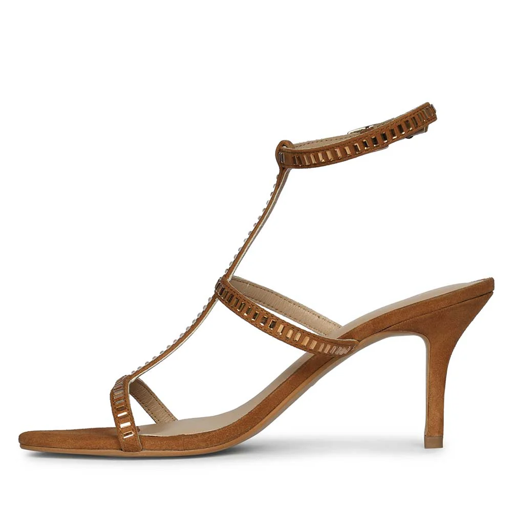 Saint Dylan Strass-Embellished Cuoio Leather Stilettos - Image 4