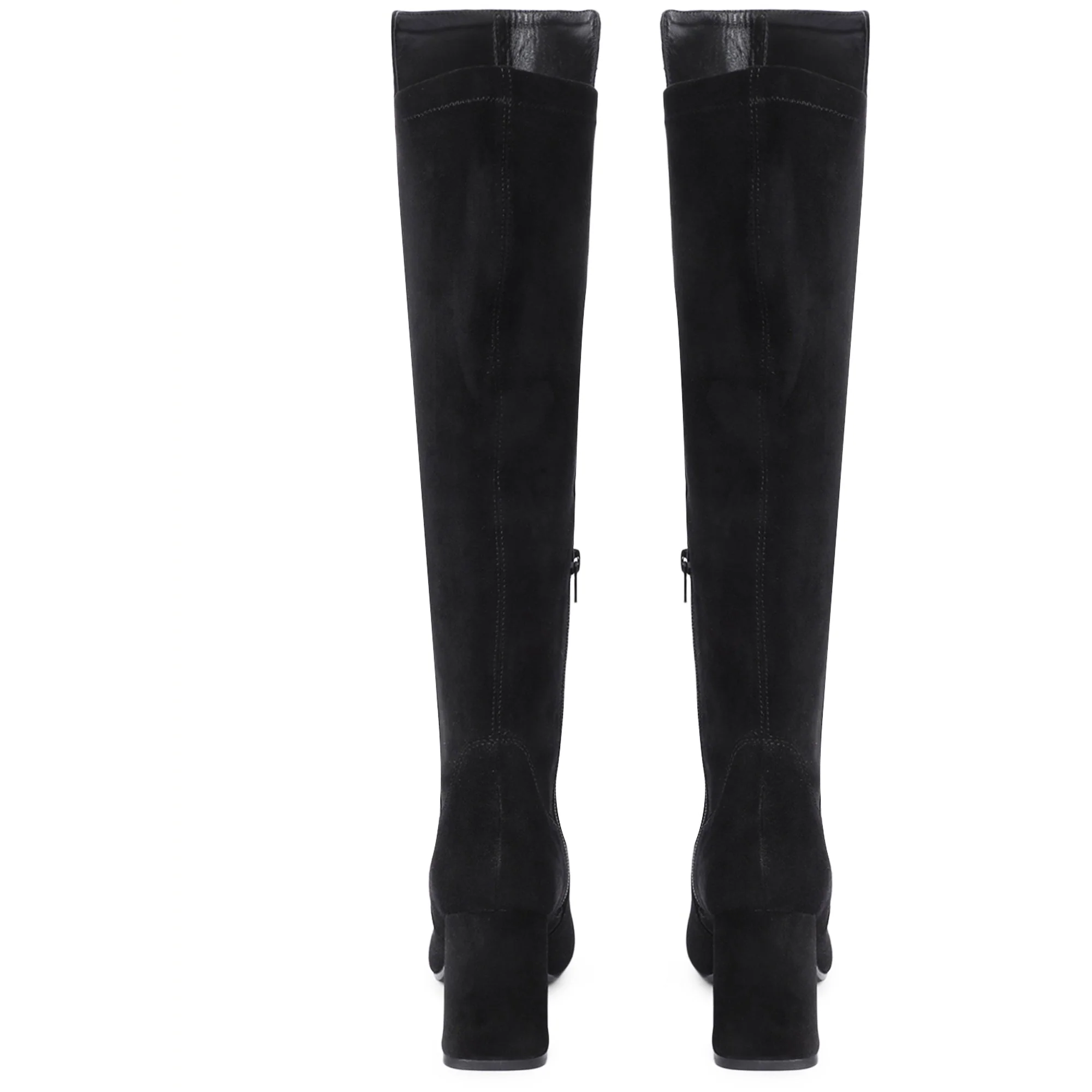 Saint Elexis Black Suede Leather Knee High Boots - Image 6
