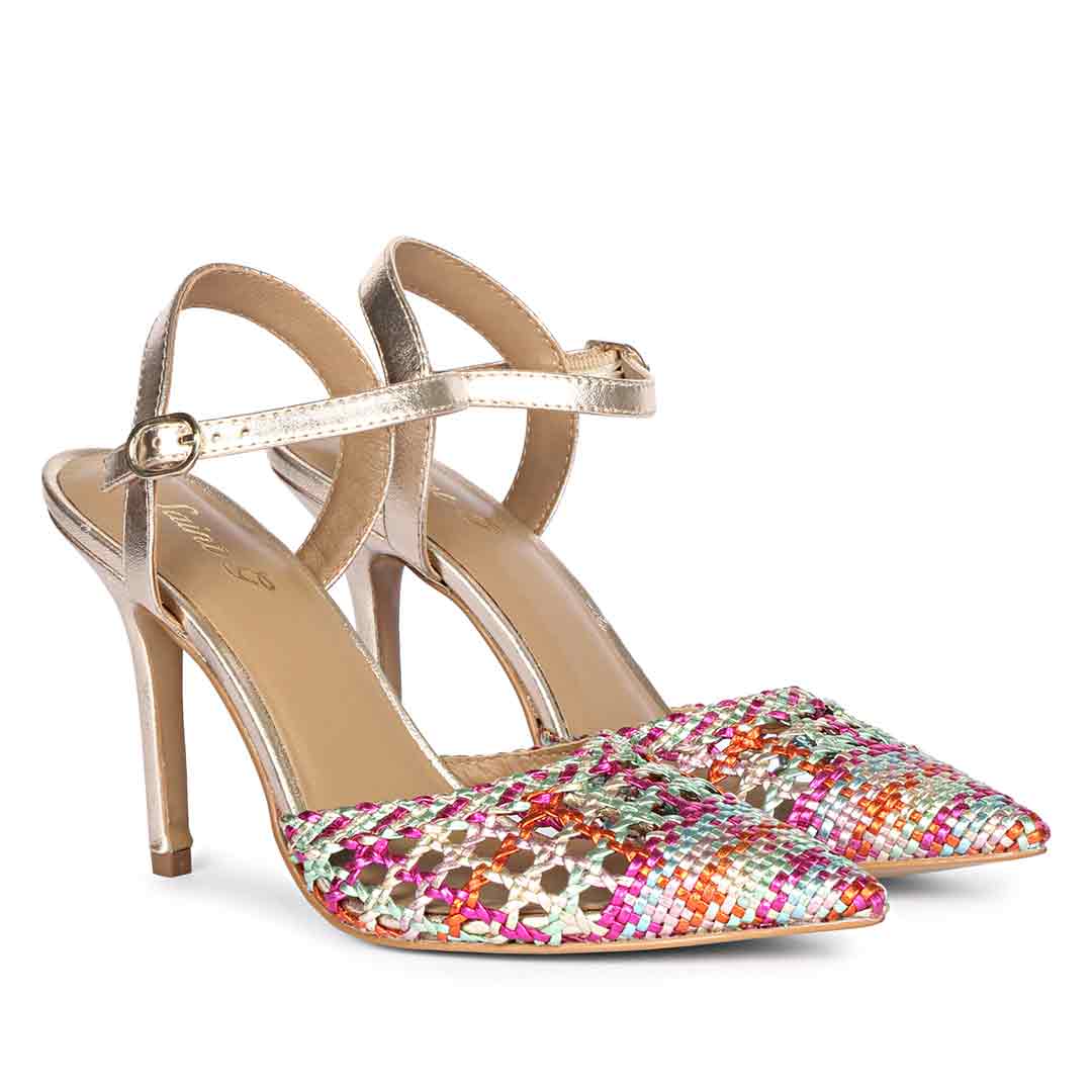 Saint Elio Multi Hand Woven Leather Pumps - Image 3