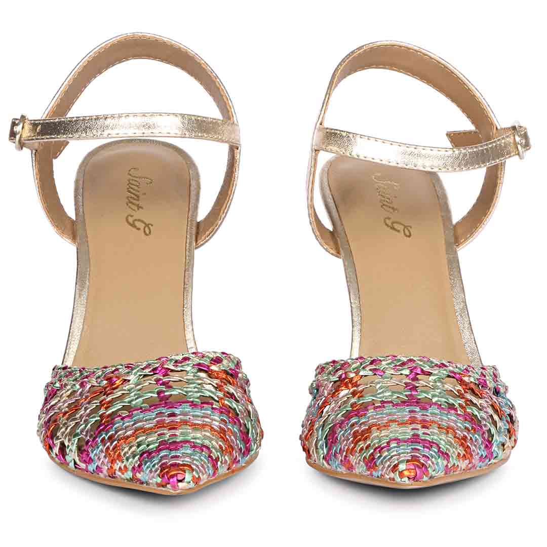 Saint Elio Multi Hand Woven Leather Pumps - Image 4