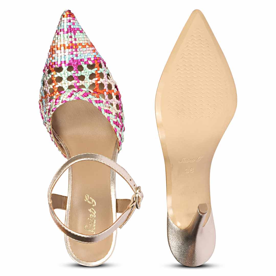 Saint Elio Multi Hand Woven Leather Pumps - Image 6
