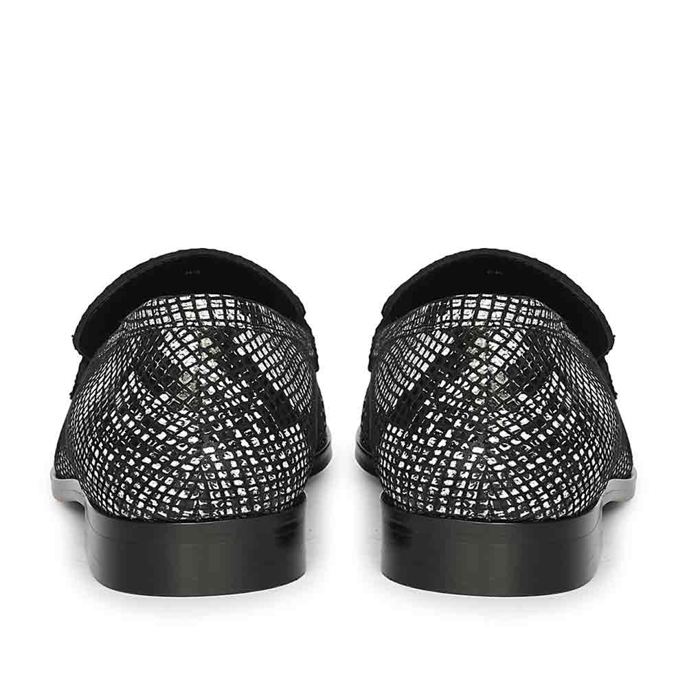 Saint Ellis White and Black Snake Print Leather Loafers - Image 7