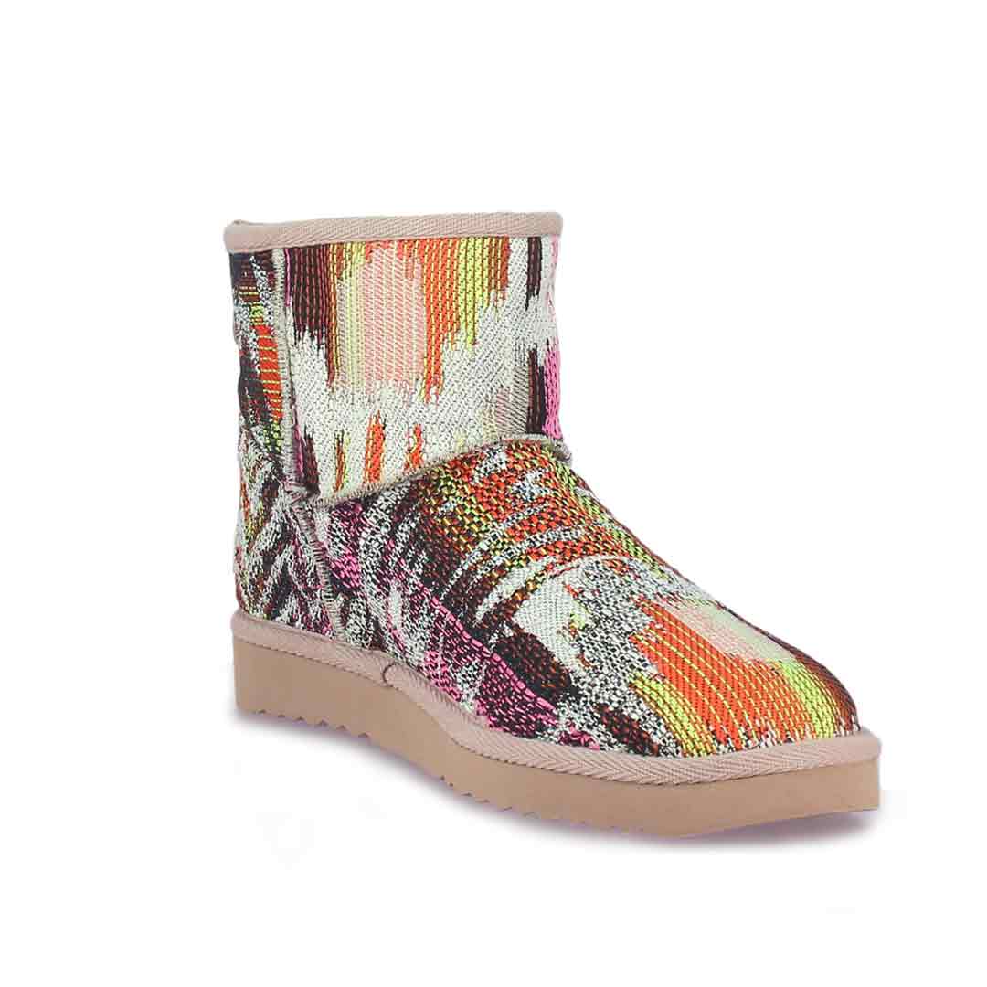 Saint Felice Embroidered Italian Fabric Snug Boots - Image 8
