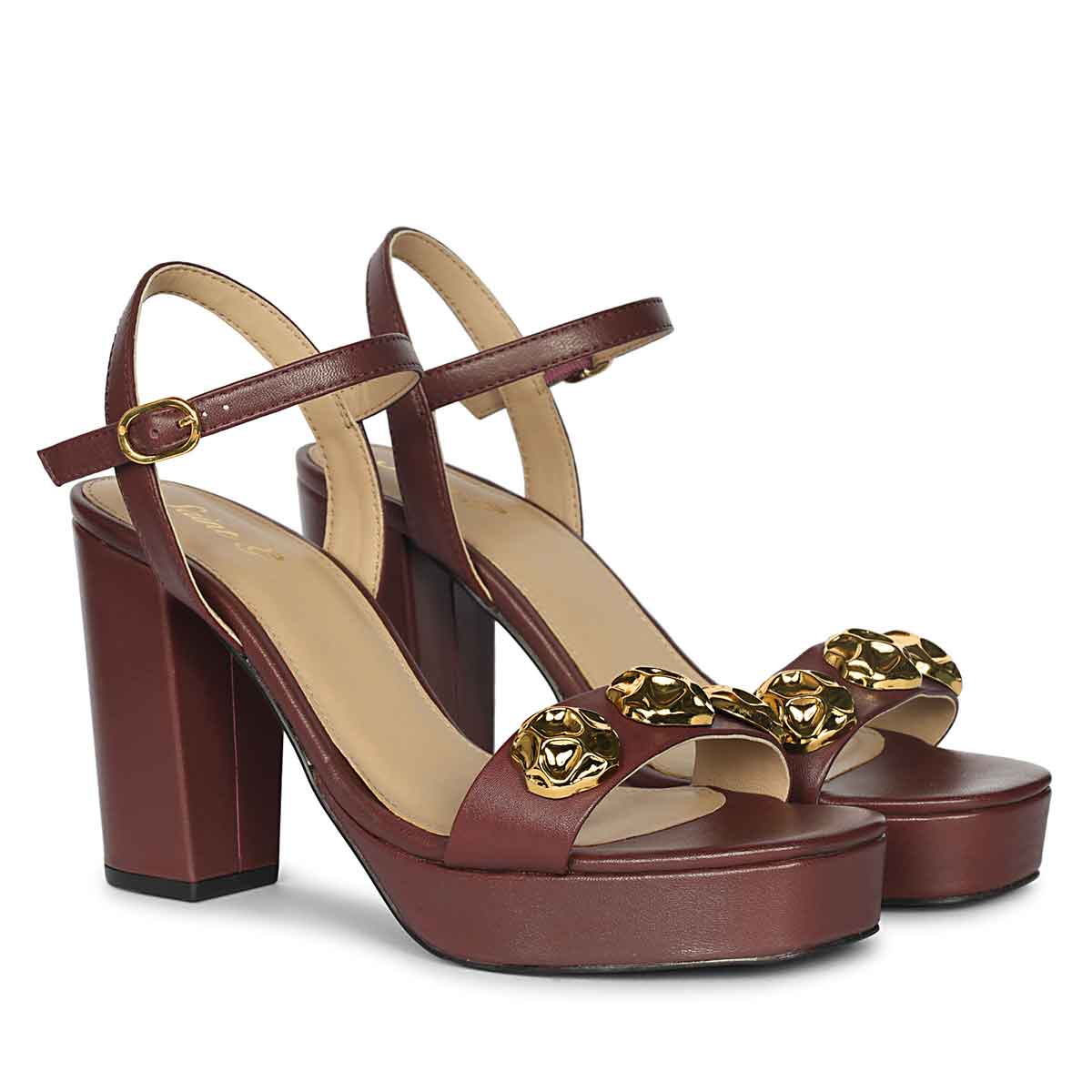 Saint Essie Port Royale Vegan Leather Block Heels - Image 3