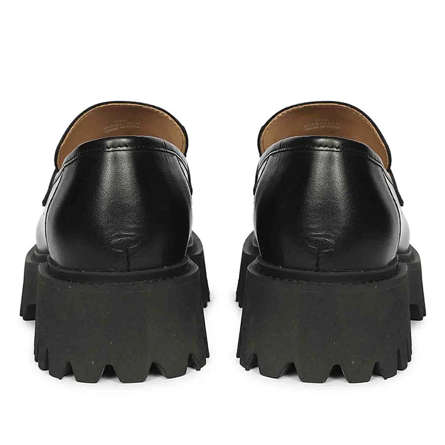 Saint Fearl Pearl Studs Black Leather Moccasins - Image 4