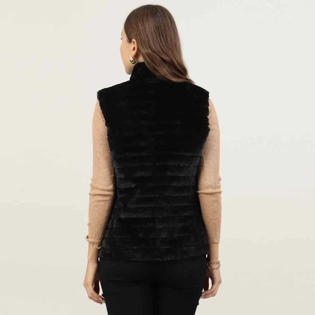 Saint Fernanda Black Fur Leather Women Jackets - Image 7