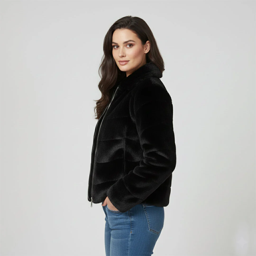Saint Fernanda Black Fur Women's Jackets - Image 3