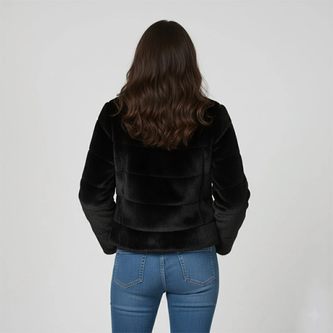 Saint Fernanda Black Fur Women's Jackets - Image 4