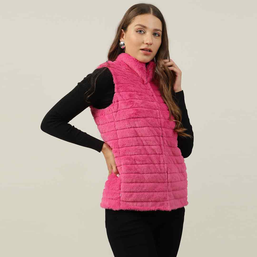 Saint Fernanda Pink Fur Women Jackets - Image 6