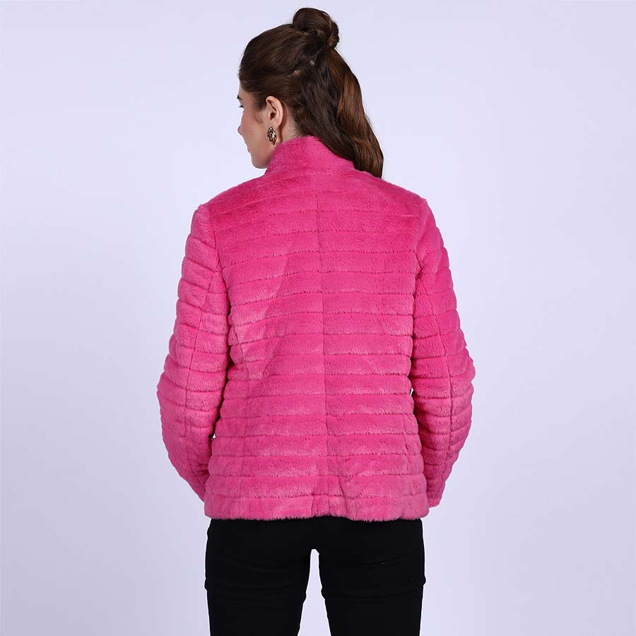 Saint Fernanda Pink Fur Women's Jackets - Image 3