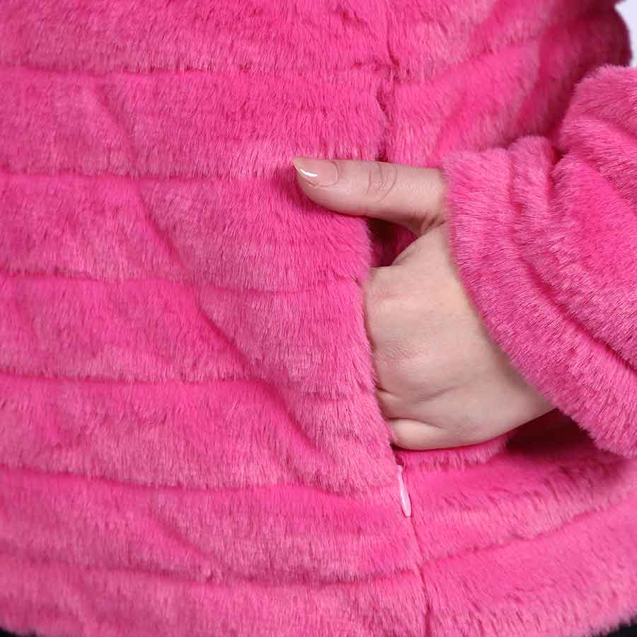 Saint Fernanda Pink Fur Women's Jackets - Image 5