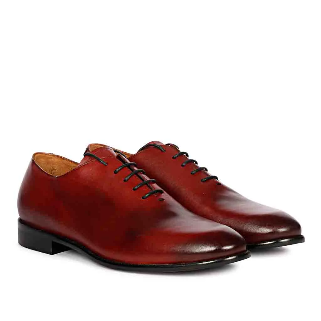 Saint Finn Red Leather Oxford Shoes - Image 3