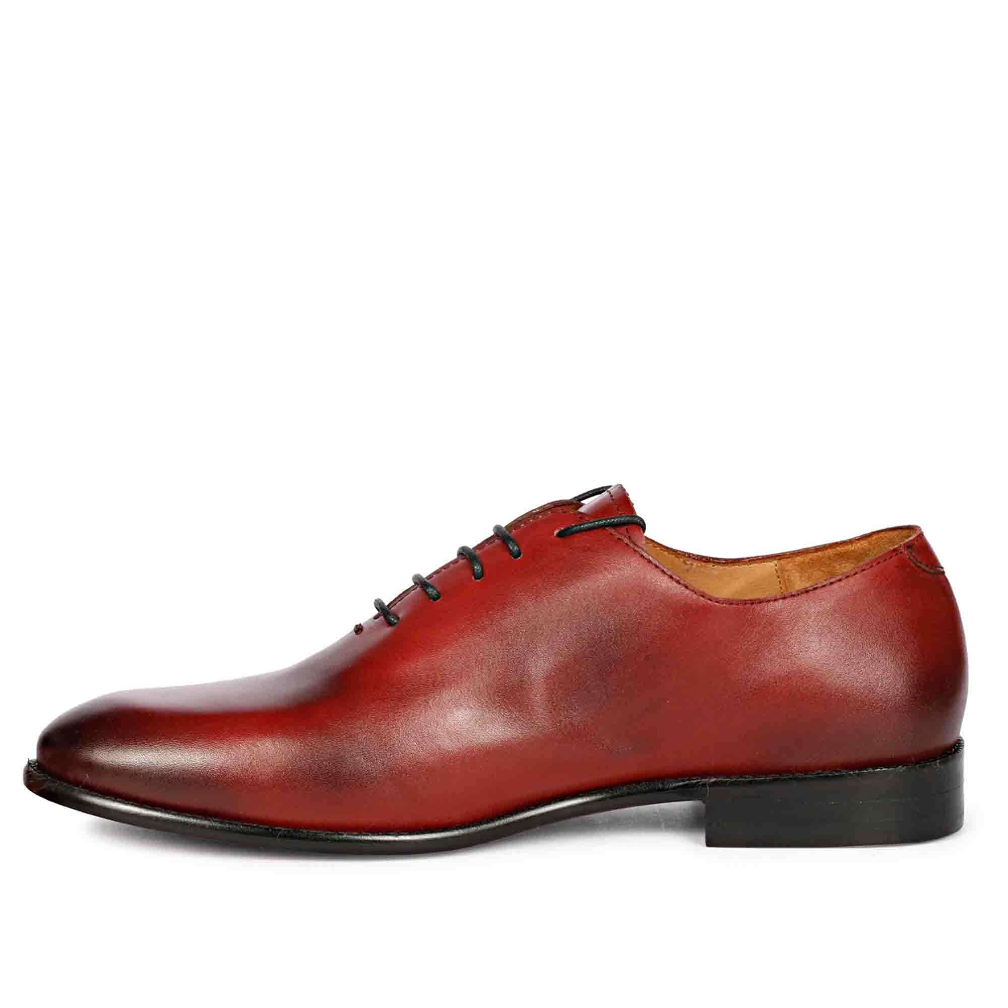 Saint Finn Red Leather Oxford Shoes - Image 4