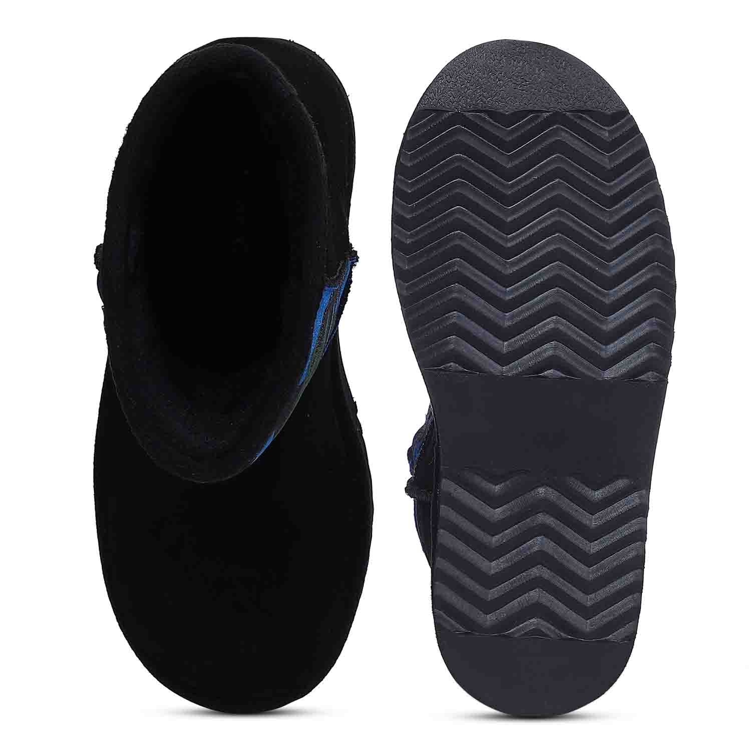 Saint Flora Navy Camo Fabric Snug Boots - Image 6