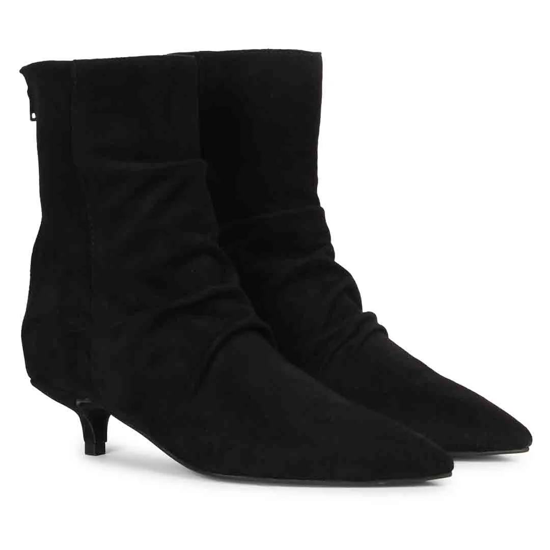 Saint Florino Black Suede Leather Handcrafted Ankle Boots - Image 3