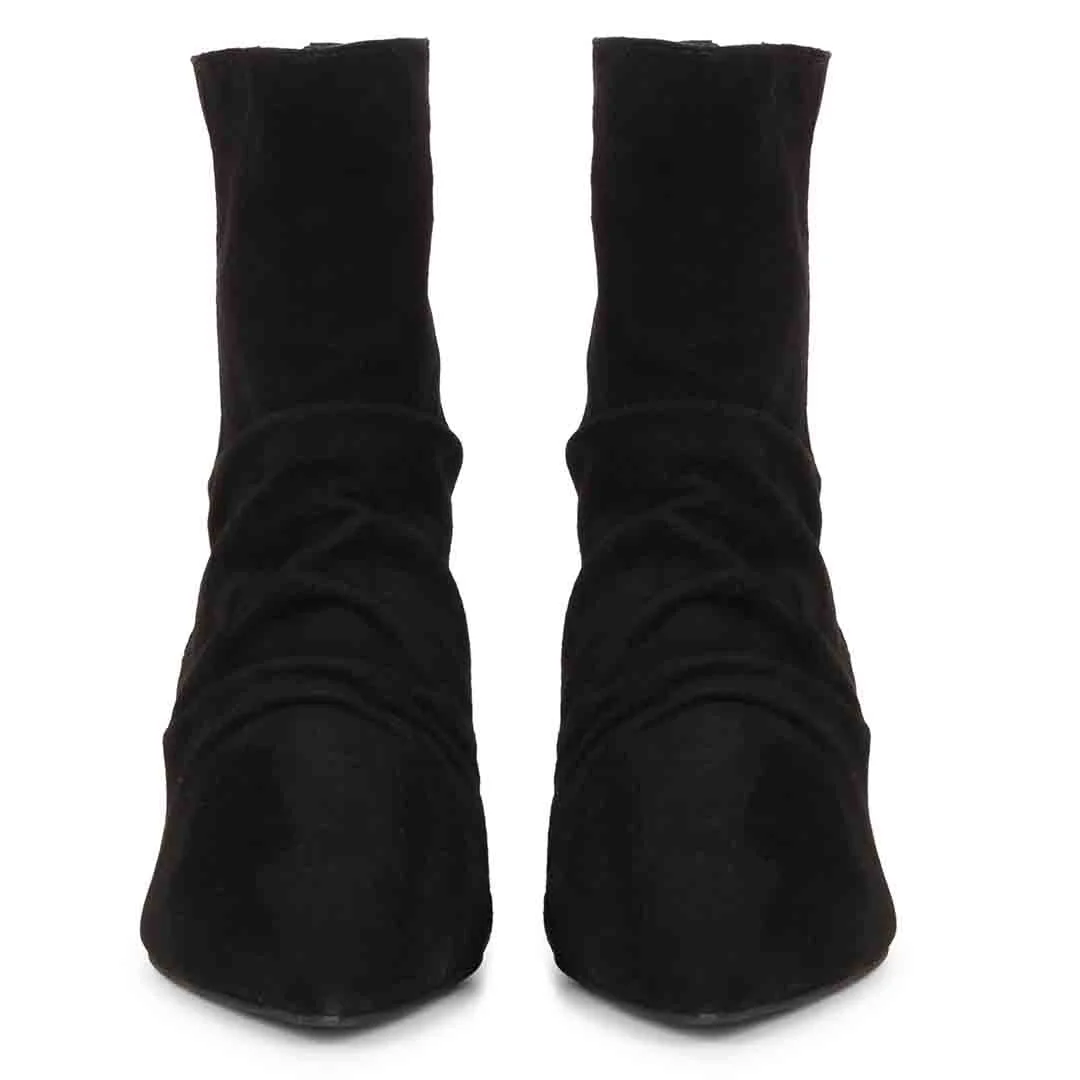 Saint Florino Black Suede Leather Handcrafted Ankle Boots - Image 4