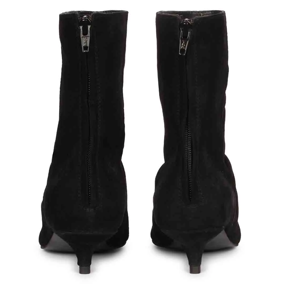 Saint Florino Black Suede Leather Handcrafted Ankle Boots - Image 5