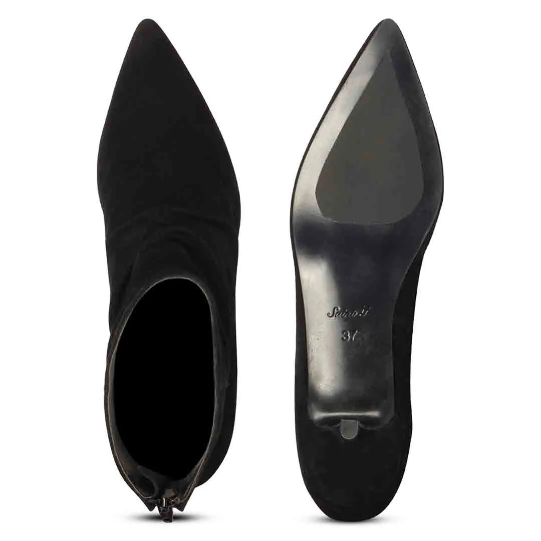 Saint Florino Black Suede Leather Handcrafted Ankle Boots - Image 7