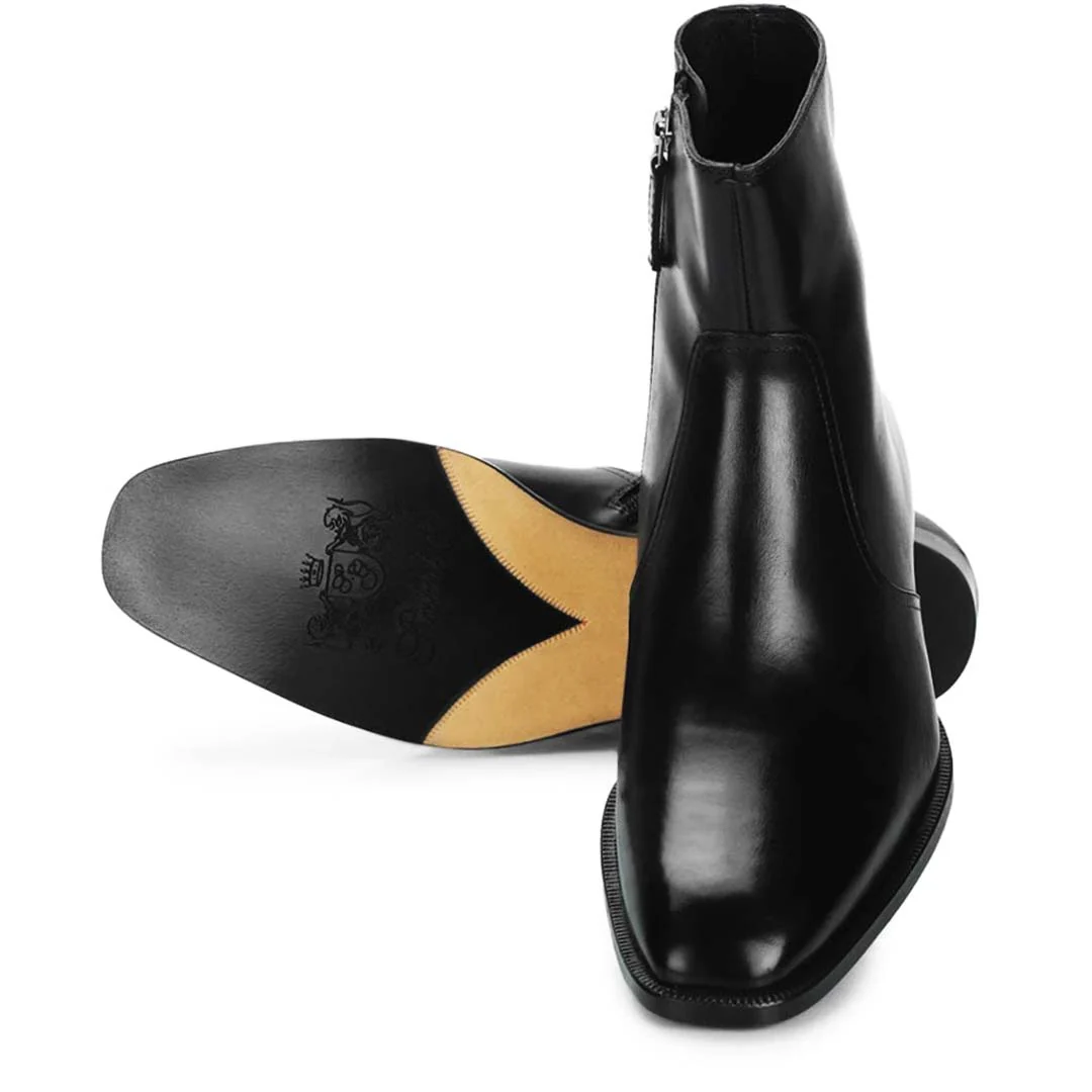 Saint Frederick Black Leather Ankle Boot - Image 3