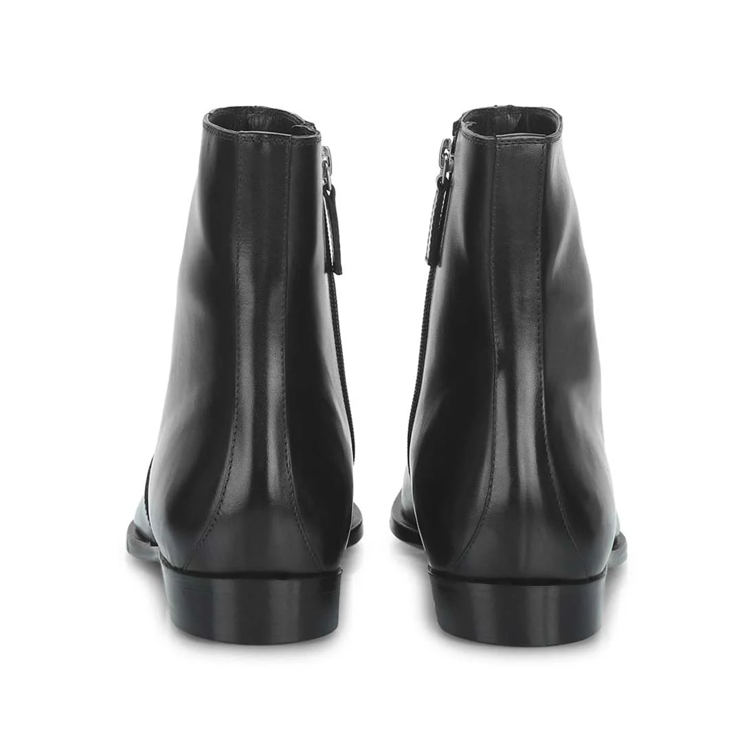 Saint Frederick Black Leather Ankle Boot - Image 5