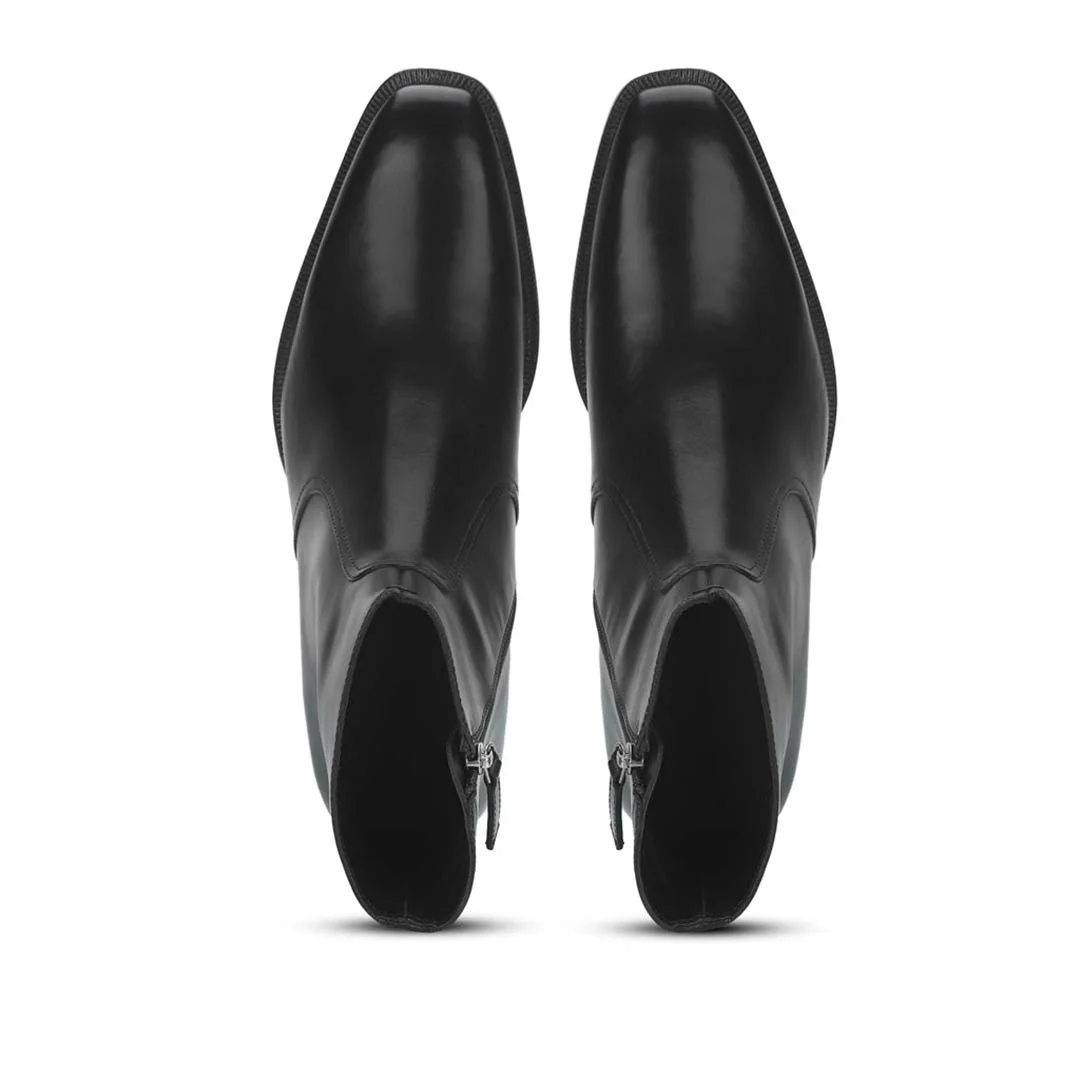 Saint Frederick Black Leather Ankle Boot - Image 6